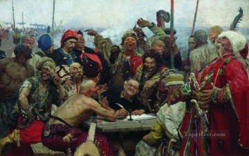 スルタン・マフムード4世に対するザポリージャのコサックの返答 1896年 イリヤ・レーピン Oil Paintings